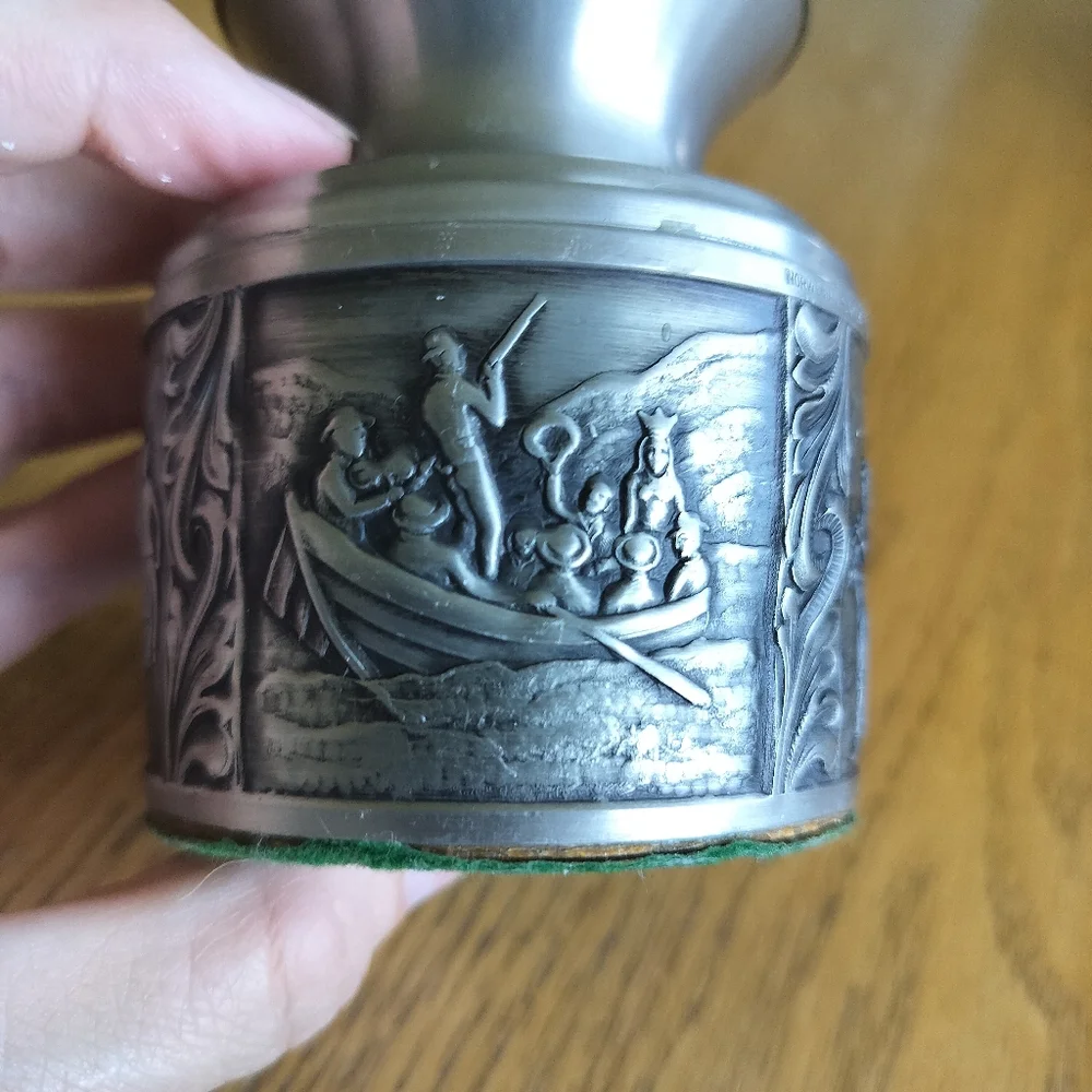 Vintage Astri Holthe Norwegian Pewter Candle Holder - 